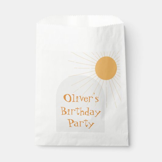 Sunshine Birthday Party Bedankzakje (Voorkant)