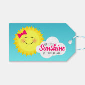 Sunshine Birthday Party Cadeaulabel (Voorkant (Horizontaal))