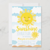 Sunshine Birthday Party Invitation Invite Kaart (Voorkant)