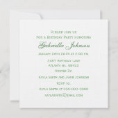 Sunshine Birthday Party Invitation Kaart (Achterkant)