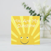 Sunshine Birthday Party Kaart (Staand voorkant)