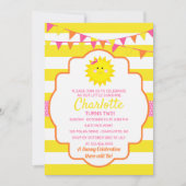 Sunshine Birthday Party Kaart (Voorkant)