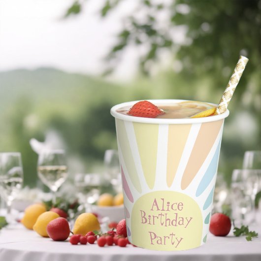 Sunshine Birthday Party Papieren Bekers