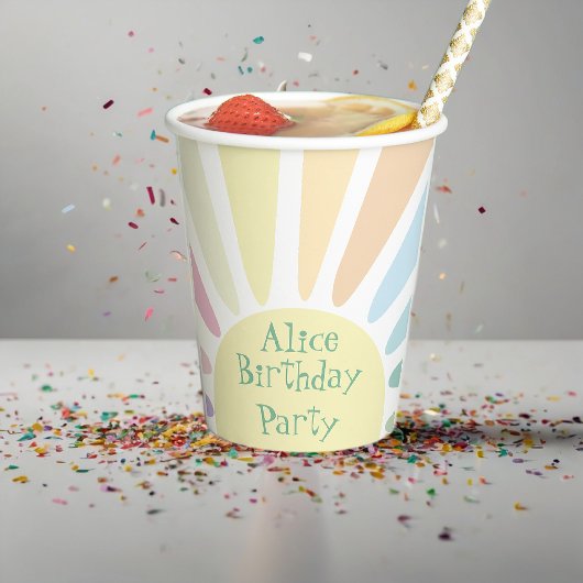Sunshine Birthday Party Papieren Bekers