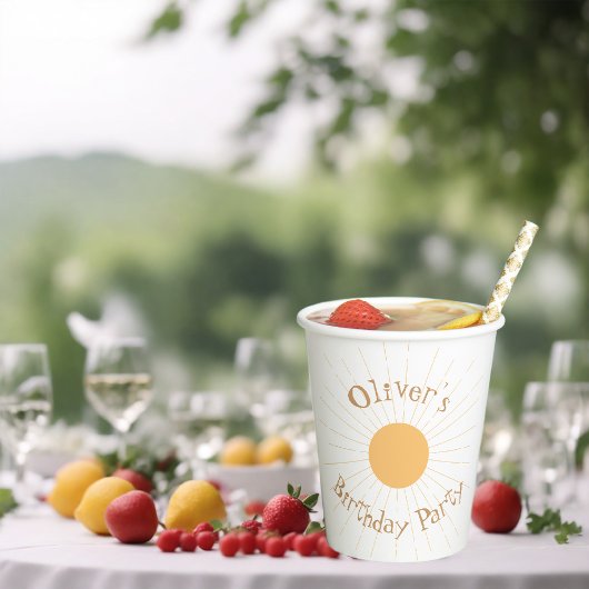 Sunshine Birthday Party Papieren Bekers