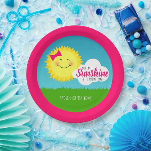 Sunshine Birthday Party Papieren Bordje (Feest)