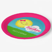 Sunshine Birthday Party Papieren Bordje (Gekanteld)