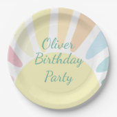 Sunshine Birthday Party Papieren Bordje (Voorkant)