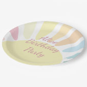 Sunshine Birthday Party Papieren Bordje (Gekanteld)