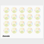 Sunshine Birthday Party Ronde Sticker (Vel)