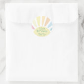 Sunshine Birthday Party Ronde Sticker (Tas)