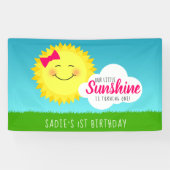 Sunshine Birthday Party Spandoek (Horizontaal)