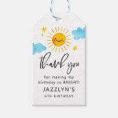 Sunshine Birthday Party Zo helder Cadeaulabel (Voorkant)