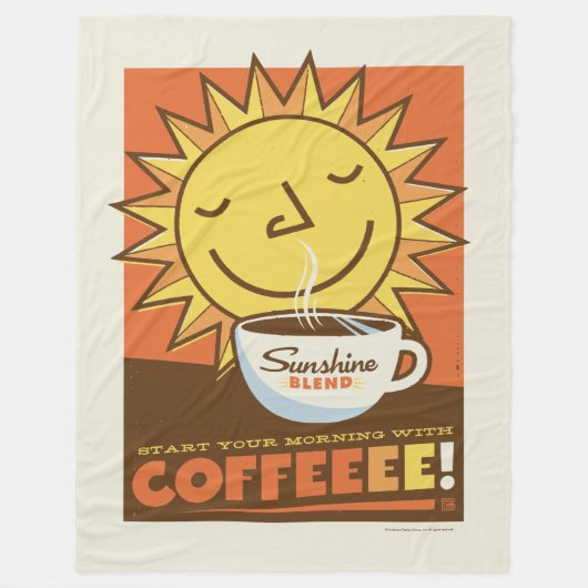 Sunshine Blend Coffee Fleece Deken (Voorkant)