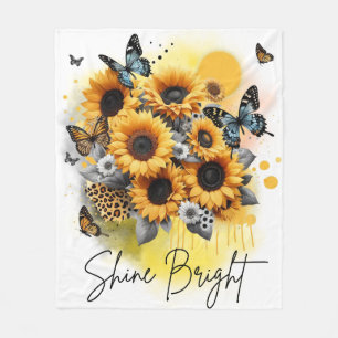 Sunshine Bloom Fleece Deken