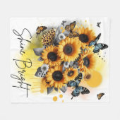 Sunshine Bloom Fleece Deken (Voorkant (Horizontaal))
