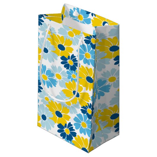 Sunshine Blue Sky Blooming Daisy Klein Cadeauzakje (Voorkant Gekanteld)