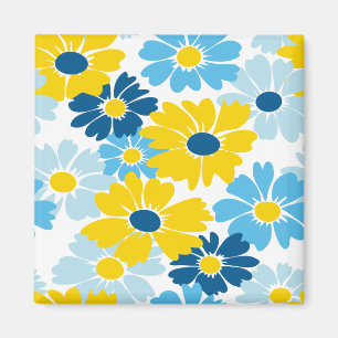 Sunshine Blue Sky Blooming Daisy Magneet