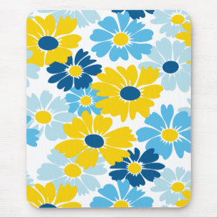 Sunshine Blue Sky Blooming Daisy Muismat