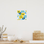 Sunshine Blue Sky Blooming Daisy Poster (Keuken)
