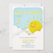 Sunshine Blue Sky Clouds Birthday Kaart (Voorkant)