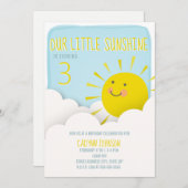 Sunshine Blue Sky Clouds Birthday Kaart (Voorkant / Achterkant)