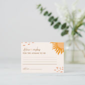 Sunshine boho baby shower Advies en wensen Informatiekaartje (Staand voorkant)