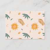 Sunshine boho baby shower Advies en wensen Informatiekaartje (Achterkant)