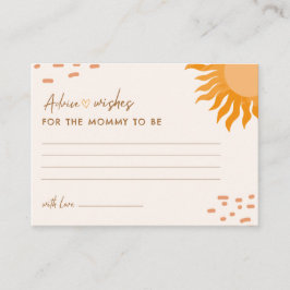 Sunshine boho baby shower Advies en wensen Informatiekaartje