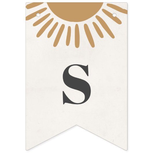 Sunshine Boho baby shower banner (Eerste vlag)