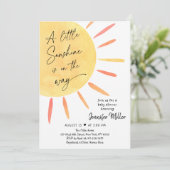 Sunshine Boho Baby shower Kaart (Staand voorkant)