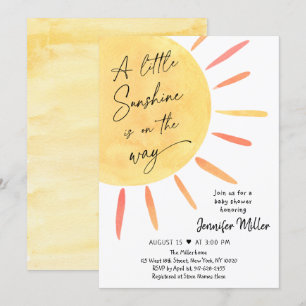 Sunshine Boho Baby shower Kaart