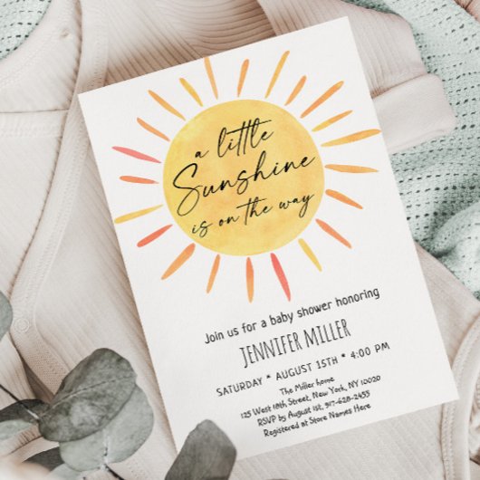 Sunshine Boho Baby shower Kaart