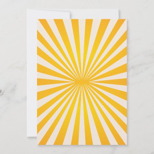 Sunshine Boho Baby shower Kaart (Achterkant)