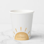 Sunshine Boho Baby shower papieren bekers (Voorkant)