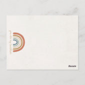 Sunshine boho baby shower zon uitnodigen briefkaart (Achterkant)