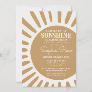 Sunshine boho baby shower zon uitnodigen kaart
