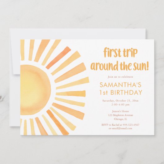 Sunshine boho eerste reis rond zonsondergang kaart (Voorkant)