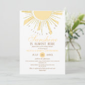 Sunshine Boho Foto Baby shower Kaart (Staand voorkant)
