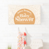 Sunshine Boho geel Baby shower Spandoek (Insitu)