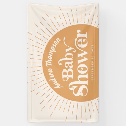 Sunshine Boho geel Baby shower Spandoek (Verticaal)