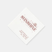 Sunshine Boho Gender Neutraal Baby shower Cocktail Servet (Hoek)