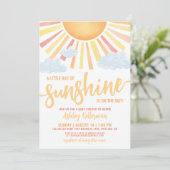 Sunshine Boho Genderneutraal Sun Baby shower Kaart (Staand voorkant)