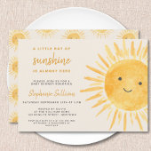 Sunshine Boho Genderneutraal Sun Baby shower Kaart