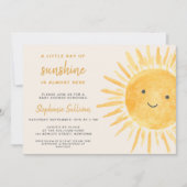 Sunshine Boho Genderneutraal Sun Baby shower Kaart (Voorkant)