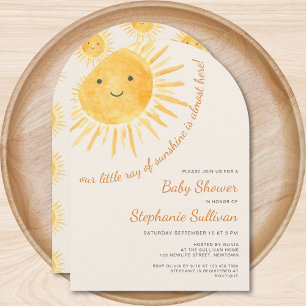Sunshine Boho Genderneutrale Zon Baby shower Arch Kaart
