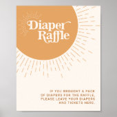 Sunshine Boho Luier Raffle Baby shower Poster (Voorkant)