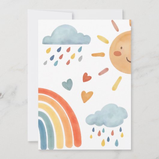 Sunshine Boho One in de zon 1e verjaardag Kaart (Achterkant)