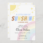 Sunshine Boho Rainbow Baby shower Kaart (Voorkant / Achterkant)