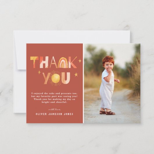 Sunshine Boho Rainbow | Foto bedankt (Voorkant)